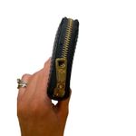 Ralph Lauren  Black Leather & Gold Plate Full Zipper‎ Women's Card Wallet Photo 3