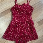 Hollister  Red Floral Tie Romper Photo 2