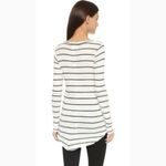 Chaser  thermal Henley white black striped top Photo 4