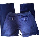 Charlotte Russe Velour Sweatpants - Size Junior 10, Navy Blue Photo 3