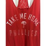 Victoria's Secret Victoria’s Secret Pink MLB Phillies Red Lace Racerback Tanks Size Large Baseball Photo 3