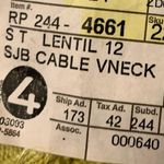 st. john's bay Long sleeve Cable knit V neck sweater size S tall Photo 8