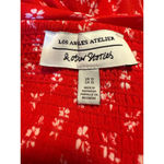 And other stories Red Floral flowy Long Sleeve Tie Front Mini Dress 12 boho Y2K Photo 3