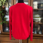Vintage Handmade Cherry Blossom Appliqué Crewneck Sweatshirt Red Size L Photo 2