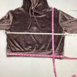 Gilly Hicks Light Purple Velour Crop Hoodie Photo 4