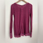 Free People  Affogato Hacci Henley Linen Blend Top long sleeve lightweight S Photo 4