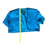 R & M Richards Women’s 2-Piece Dress Set Size 12 Teal Bolero Floral Fit & Flare Photo 5