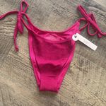 Victoria's Secret New  SWIM — Pink Shimmer Side-Tie Brazilian Bikini Bottom Photo 3