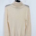 J.Crew  Featherweight Cashmere Turtleneck Sweater Rhinestones Buttercream XL NWT Photo 12