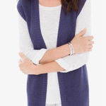 Chico's Chico’s Lace Back Maureen Sleeveless Sweater Vest‎ Blue NWT Sz 3/US XL 570181760 Photo 0