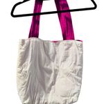 Julia Pinkham Vintage Parrot Pink and White Tote Bag Purse Photo 4