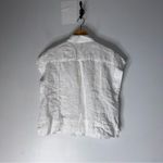 Talbots  Extended Shoulder Linen Collar Short Shirt Button Down Medium White Photo 1