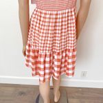 Aura [] Coral Pink Gingham Check Ruffle Hem Relaxed Fit Mini Dress NWT Sz Medium Photo 7