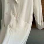 Vintage White Mid Length Double Breasted Trench Coat Size 10 Photo 4