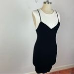 ALC Frank A.L.C. Aviana Layer-Effect Stretch Ribbed Knit Mini Dress Black Photo 2