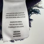 Rails  Leo Button Down Shirt Violet Teal Cream long sleeve fringe hem size medium Photo 4