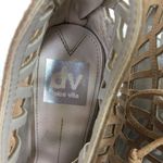 Dolce Vita Tan Faux Suede Cage Triangle Heel Sandals 7.5 Brown Photo 6