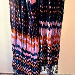 Peach Wave Wrap Scarf Black Photo 0
