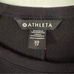 Athleta  Coaster Luxe Recover Sweatshirt Black Size XS Crew Neck Relaxed Cozy Photo 3