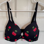 PINK - Victoria's Secret PINK Victoria’s Secret cherry print Wear Everywhere T-shirt Lightly Lined bra Photo 0