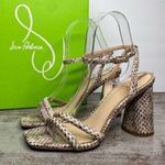 Sam Edelman New  KIA BLOCK HEEL SANDAL Shoes 6 Roccia Mamba Snake Photo 0