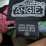 Angie  Tropical Print Tiered Maxi Dress Crossed Back Boho Sleeveless size M Flowy Photo 6