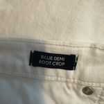 J.Crew Billie Demi Boot Crop Jeans White Size 28 Raw Hem Photo 5