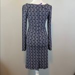 Seraphine Geometric Print Faux Wrap Maternity Dress Size 4 NWT Purple Photo 3