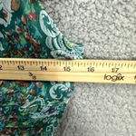 Floral Print Dress Green Sleeveless Sundress Summer Casual Party Size M Photo 5