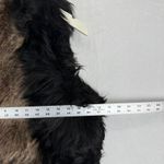 Free People Black Brown Faux Fur Trimmed Vest Women's Size 6 NWOT Photo 3