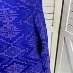 Anthropologie Maeve  Averie Jacquard Dress Blue 2 Embroidered Aztec Sleeveless Photo 8