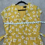 Bardot  Abstract Daisy Mini Yellow Floral Ruffle Spring Tiered Dress Women 10 Photo 4