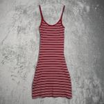 Brandy Melville Dress Womens Small Red White Fitted Body Con Jersey Streetwear Photo 2