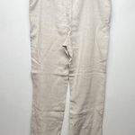Vintage Lands' End 100% Linen Womens High Rise Pants 16/18 Natural Breathable Photo 5
