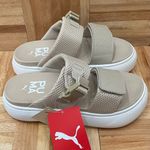 Suede Mayu Infuse in Putty Puma White Pristine Platform Sandals Size 8 Photo 7