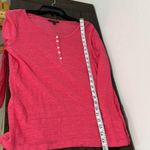Banana Republic  Pink Long Sleeve Linen Shirt with Buttons Size Medium Photo 3