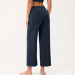 Women's Ododos 29” Adjustable Shockcord High Waist Pant with Pockets Size S Blue Photo 6