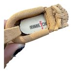 Minnetonka Suede Moccasin Keychain Key Ring Taupe Brown Fringed Mini Shoe NIB Photo 5