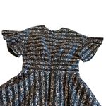 Jill Stuart Jill  Printed Ruffled-Sleeve Dress Black Pink Size 8 Women's NWOT Photo 8