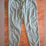 Eileen Fisher  Soft Organic Cotton Twill Drawstring Cropped Pants Relaxed Large Photo 0