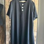 Silhouettes Womens Dress Plus Size Black Maxi Linen Mumu Bohemian Curvy Photo 0