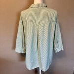 Christopher & Banks Christopher Banks Blouse Womens X Used Green Striped Photo 3