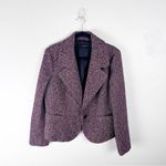 Talbots  Burgundy Tweed Long Sleeves Lined Single Button Closure Blazer Size 14 Photo 5