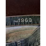 Gap 1969 Gap Jeans Womens 6 28R Blue Real Straight Destructed Distressed Denim Photo 7
