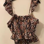 Emory park Snakeskin Crop Top  Photo 1