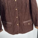 Charter Club  Chocolate Brown Quilted Jacket corduroy 2X plus mocha fall winter Photo 3