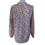 Lands' End  Size M 10 12 Popover Top Blouse Chicken Print Farm Homestead Photo 1