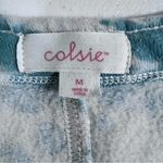 Colsie Baby Blue White Tie Dye Fleece Jumpsuit Size M Photo 5