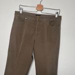 Escada Womens Brown Pleated Straight Leg Pants Size 40 (US 8 Photo 3