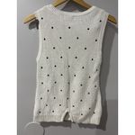 Brooks Brothers  Red Fleece Sweater Womens Small Polka Dot‎ White Knit Vest  W Photo 3